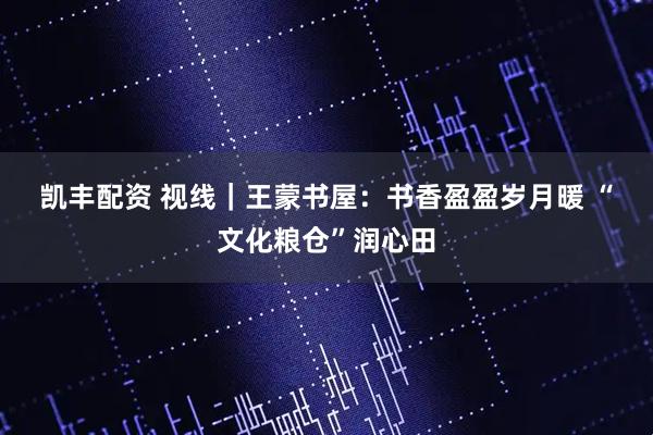 凯丰配资 视线｜王蒙书屋：书香盈盈岁月暖 “文化粮仓”润心田