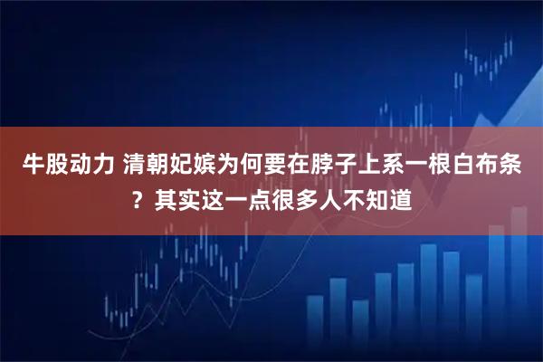 牛股动力 清朝妃嫔为何要在脖子上系一根白布条？其实这一点很多人不知道