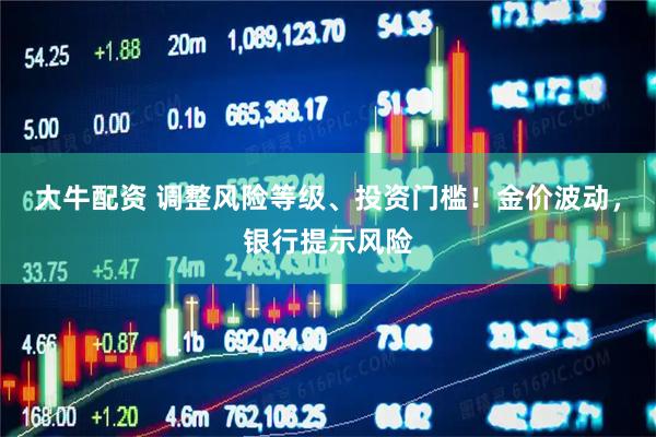 大牛配资 调整风险等级、投资门槛！金价波动，银行提示风险