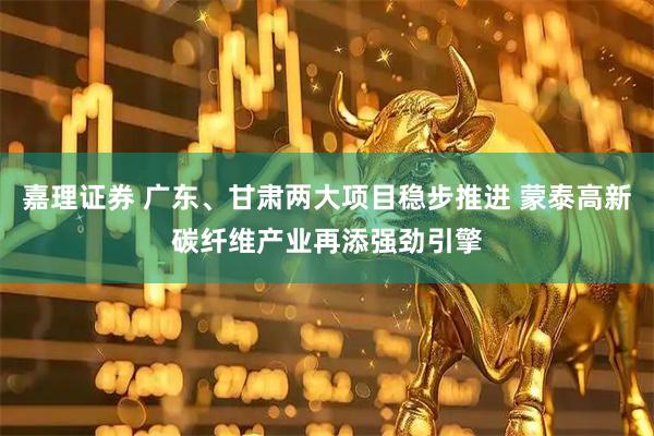 嘉理证券 广东、甘肃两大项目稳步推进 蒙泰高新碳纤维产业再添强劲引擎